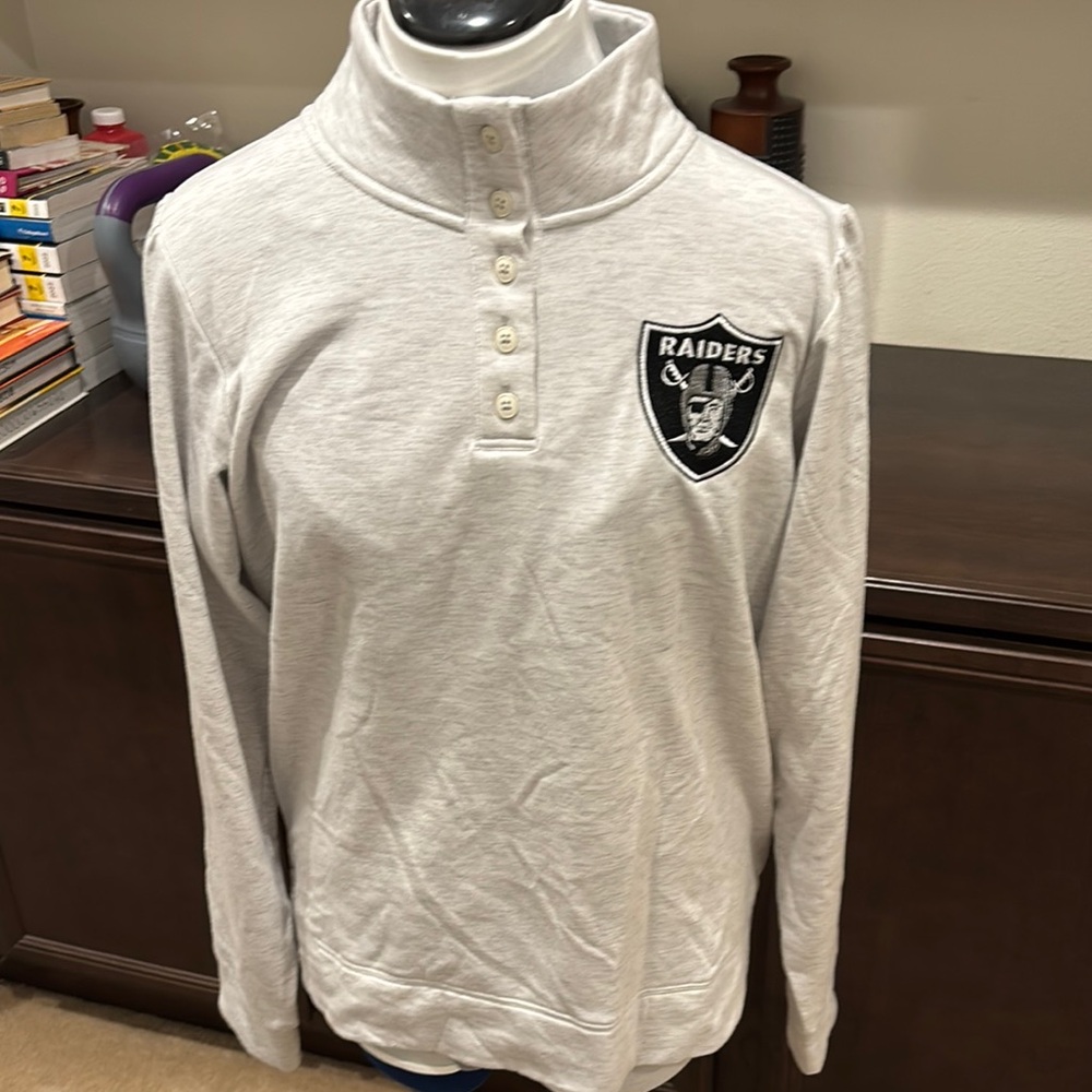 Raiders Gray Pullover Sweatshirt